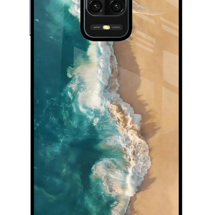 Ocean Beach Redmi Note 9 Pro/Pro Max Glass Case
