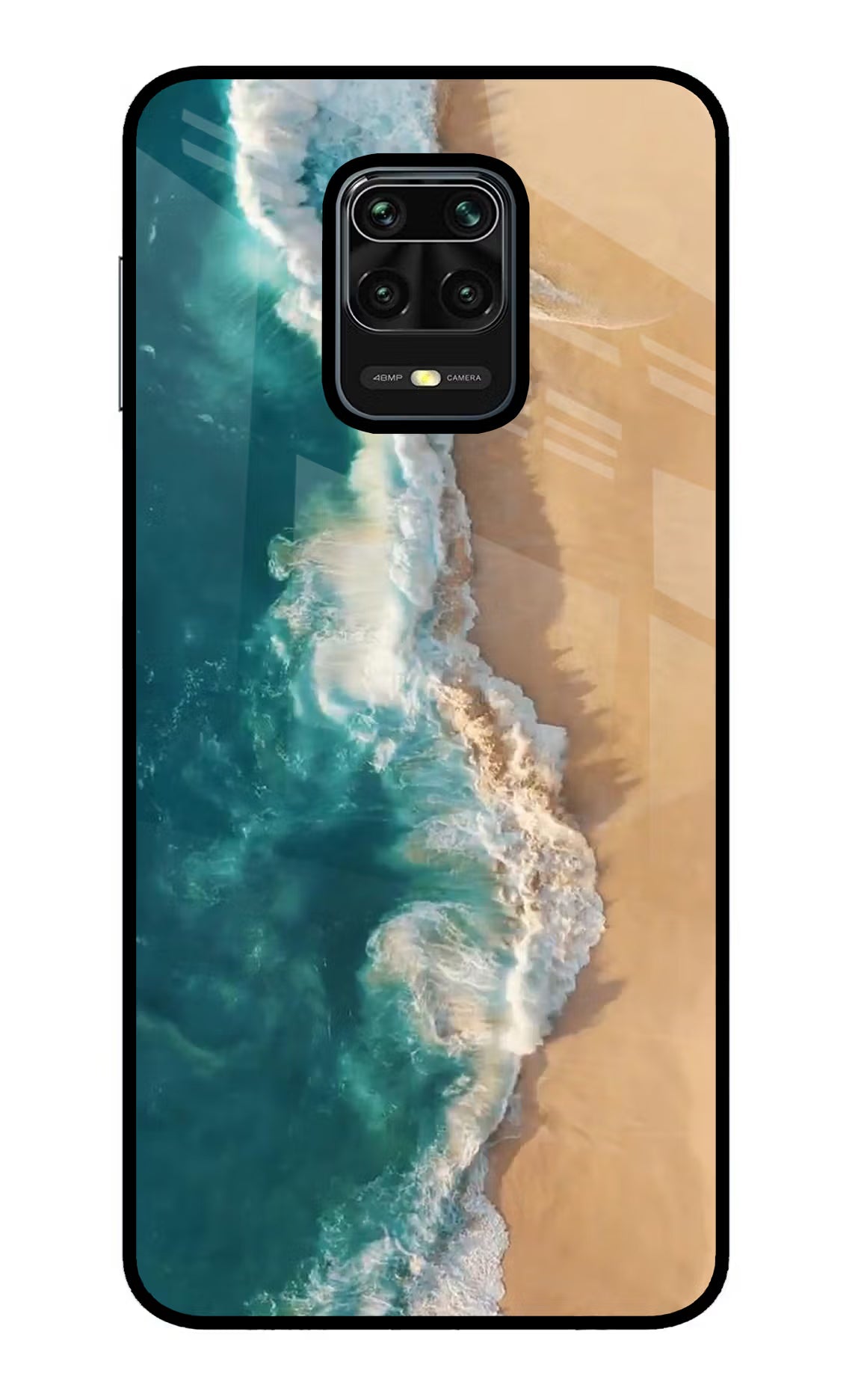 Ocean Beach Redmi Note 9 Pro/Pro Max Glass Case Back Cover by Casekaro