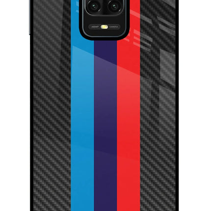 BMW Stripes Pattern Redmi Note 9 Pro/Pro Max Glass Case