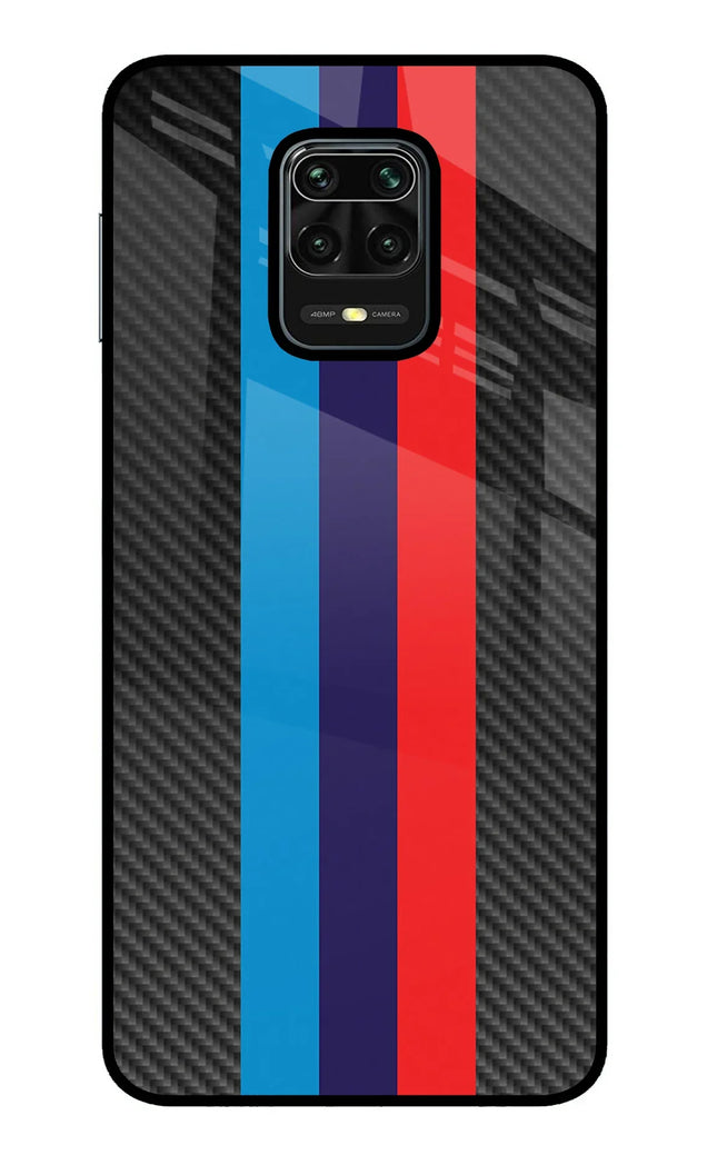 BMW Stripes Pattern Redmi Note 9 Pro/Pro Max Glass Case