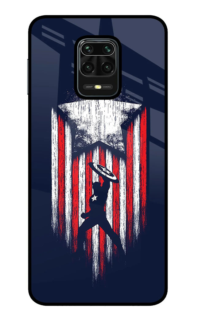 Captain America Marvel Art Redmi Note 9 Pro/Pro Max Glass Case