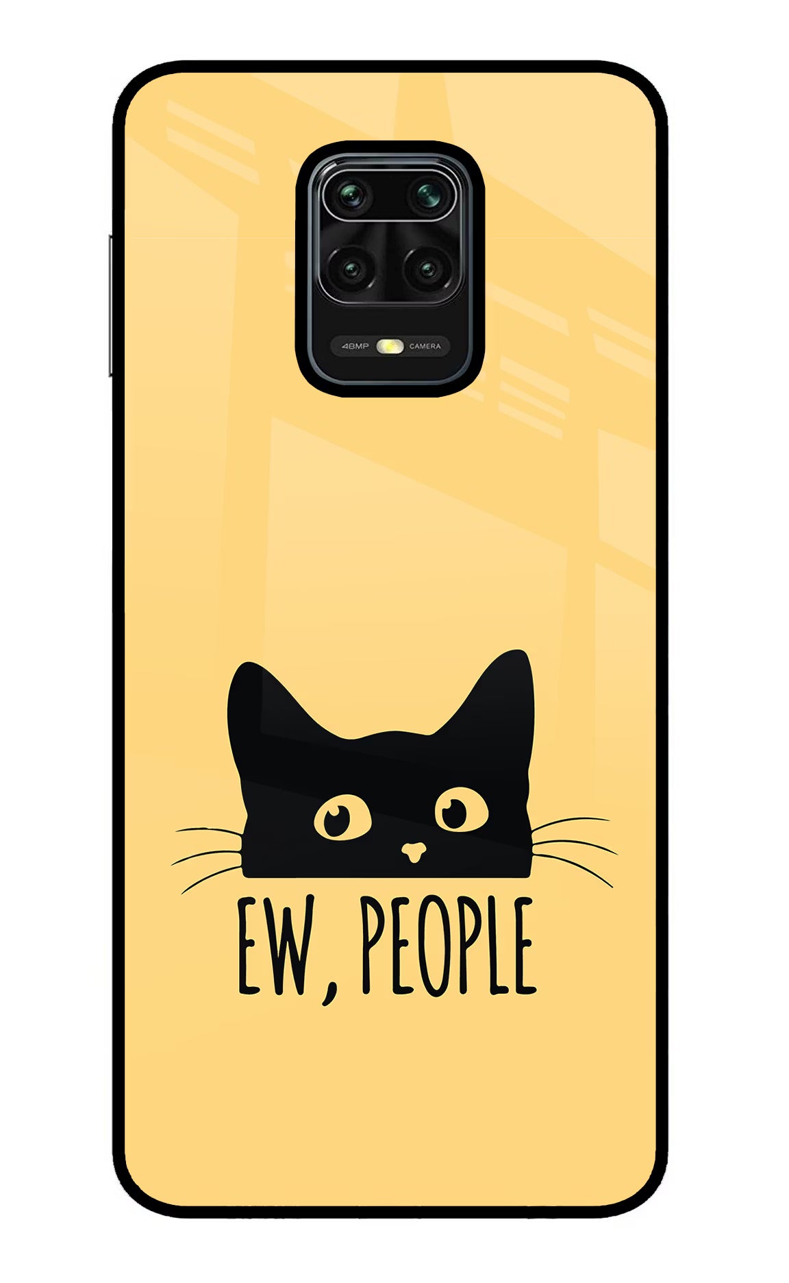 Ew People Catitude Redmi Note 9 Pro/Pro Max Glass Case Back Cover by Casekaro
