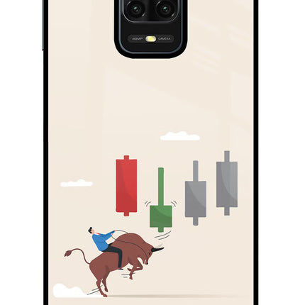 Bull Trading Momentum Redmi Note 9 Pro/Pro Max Glass Case Back Cover by Casekaro