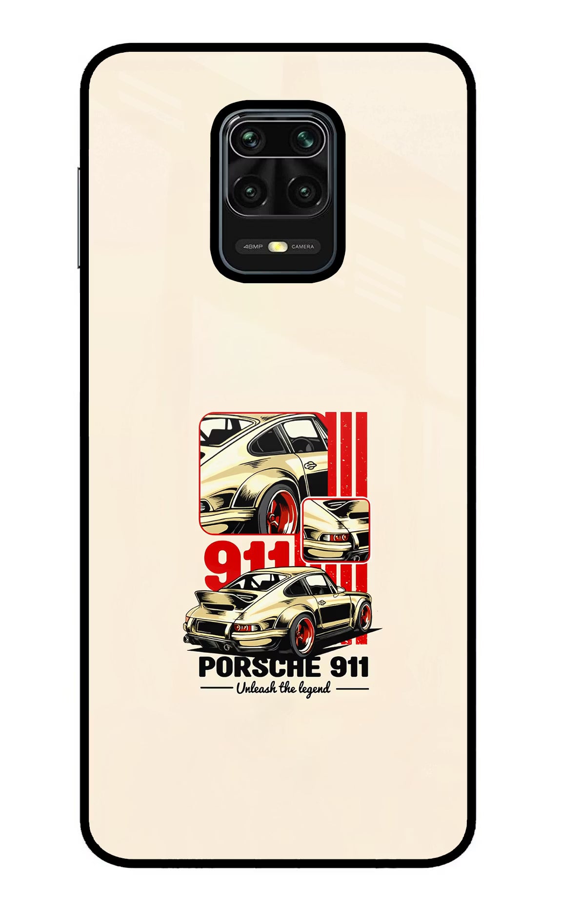 Classic Porsche 911 Redmi Note 9 Pro/Pro Max Glass Case Back Cover by Casekaro