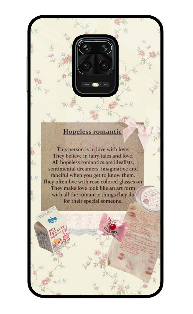 Hopeless Romantic Redmi Note 9 Pro/Pro Max Glass Case
