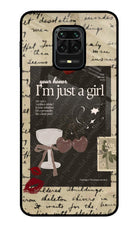 I am just a girl Redmi Note 9 Pro/Pro Max Glass Case