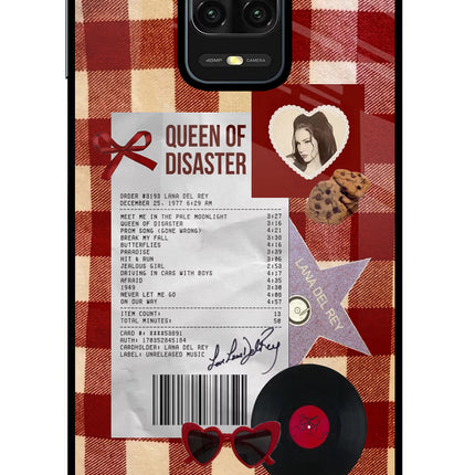 Queen of Disaster Redmi Note 9 Pro/Pro Max Glass Case