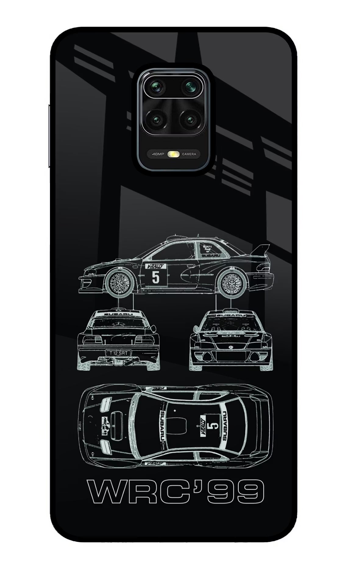 WRC'99 Redmi Note 9 Pro/Pro Max Glass Case Back Cover by Casekaro