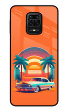 Palm Drive 80s Redmi Note 9 Pro/Pro Max Glass Case Back Cover by Casekaro