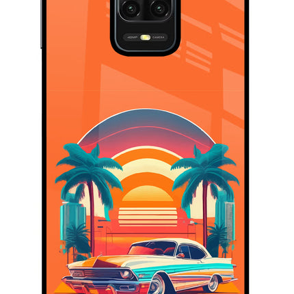 Palm Drive 80s Redmi Note 9 Pro/Pro Max Glass Case