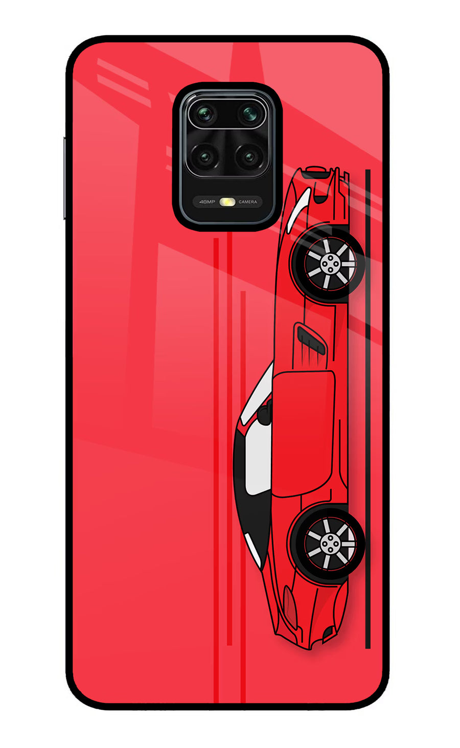 Red Velocity Redmi Note 9 Pro/Pro Max Back Cover, Metal case