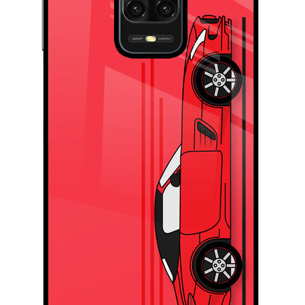Red Velocity Redmi Note 9 Pro/Pro Max Glass Case