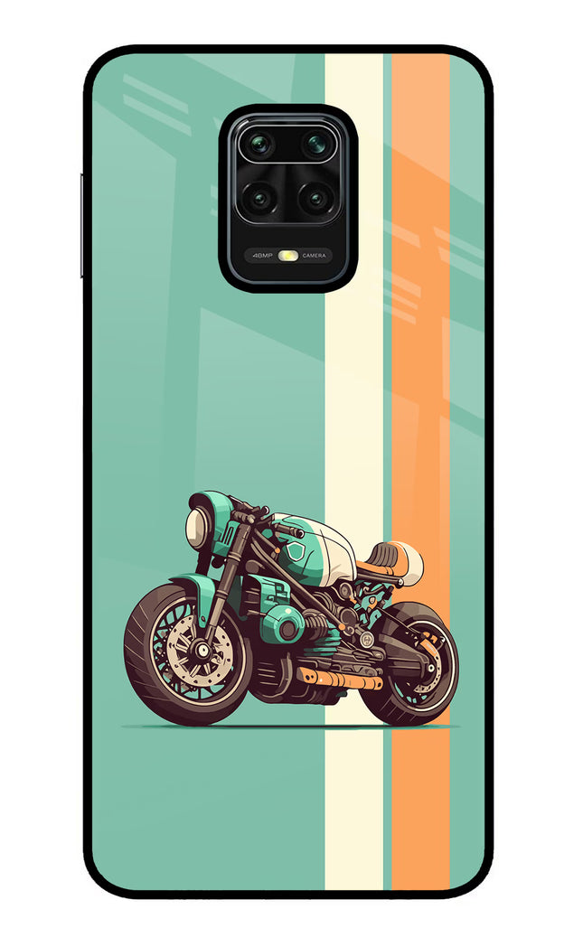 Striped Moto Drift Redmi Note 9 Pro/Pro Max Glass Case
