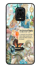 Aquarius Zodiac Redmi Note 9 Pro/Pro Max Glass Case