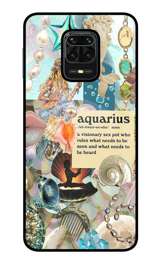 Aquarius Zodiac Redmi Note 9 Pro/Pro Max Glass Case