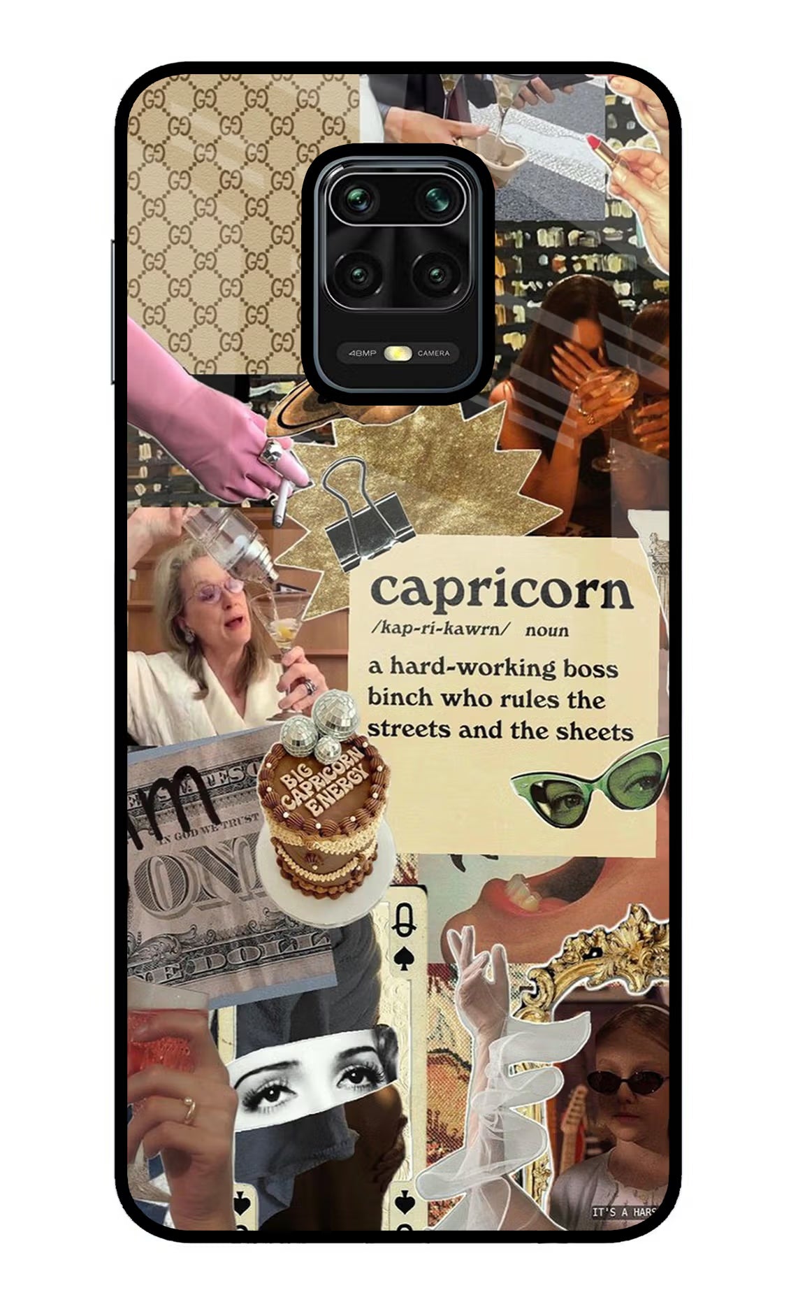 Capricorn Zodiac Redmi Note 9 Pro/Pro Max Glass Case Back Cover by Casekaro