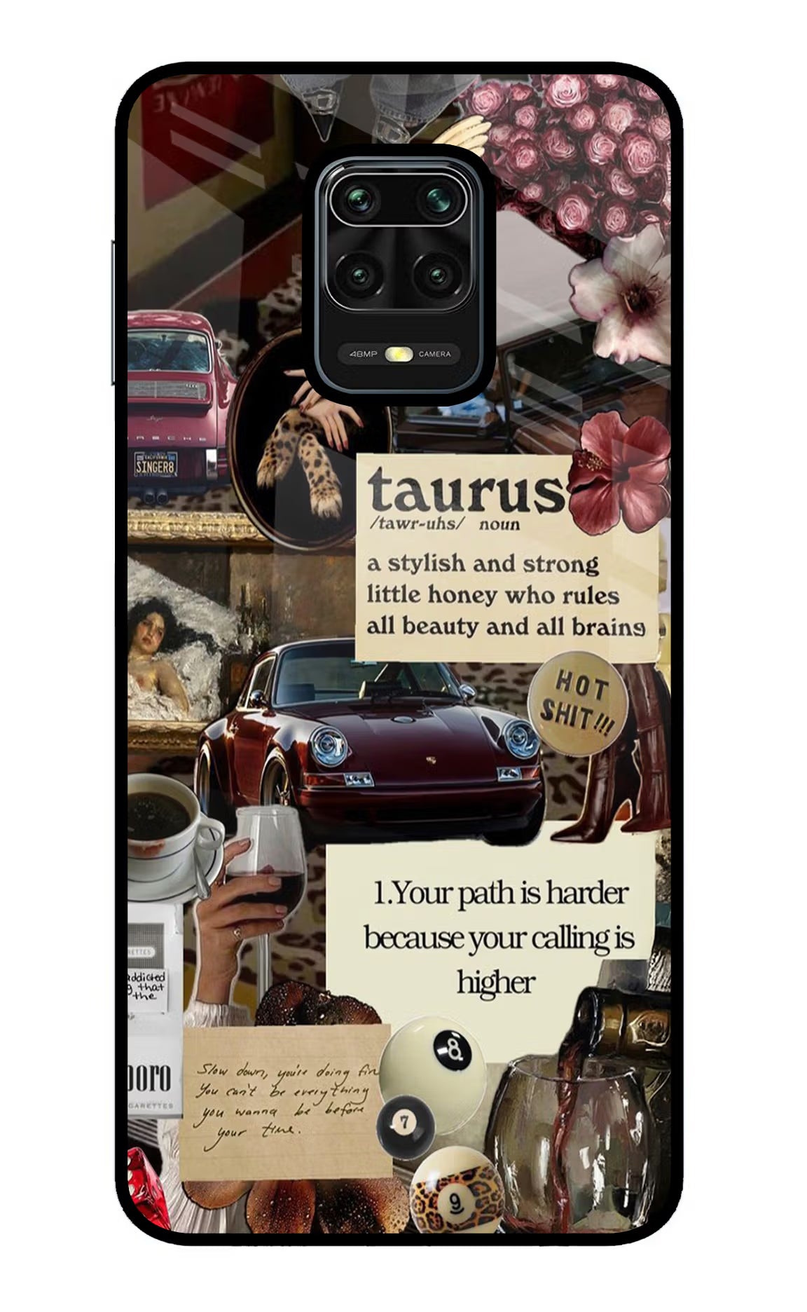 Taurus Zodiac Redmi Note 9 Pro/Pro Max Glass Case Back Cover by Casekaro