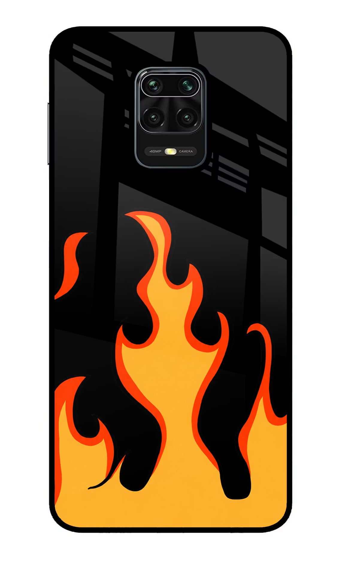 Fired Up – Black Redmi Note 9 Pro/Pro Max Glass Case