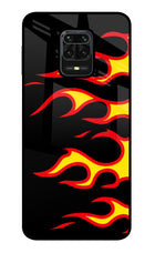 Side Sweep Flames Redmi Note 9 Pro/Pro Max Glass Case