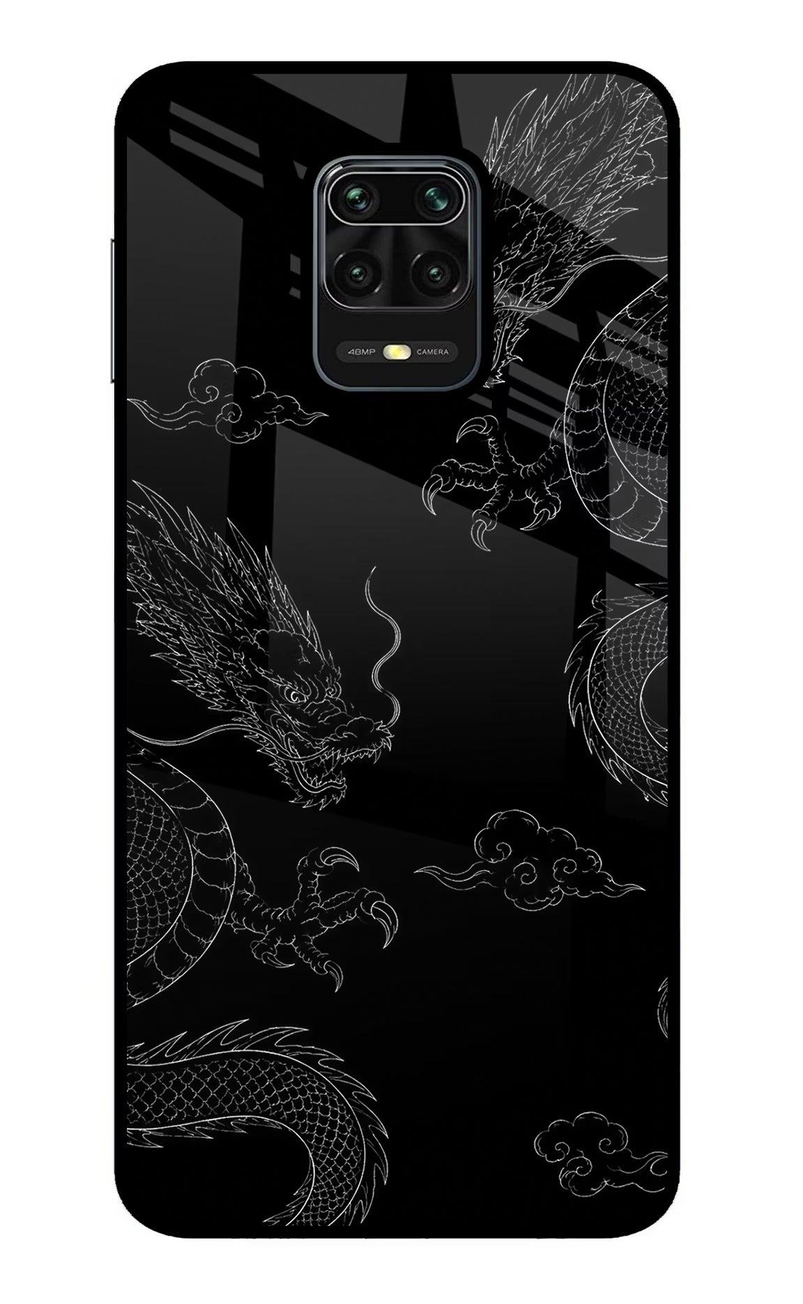 Twin Dragons Redmi Note 9 Pro/Pro Max Glass Case Back Cover by Casekaro