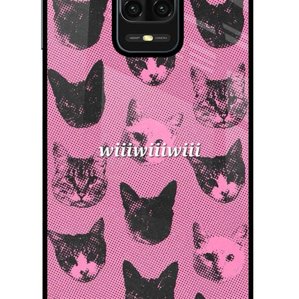 Pink Cats Redmi Note 9 Pro/Pro Max Glass Case