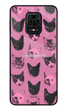 Pink Cats Redmi Note 9 Pro/Pro Max Glass Case