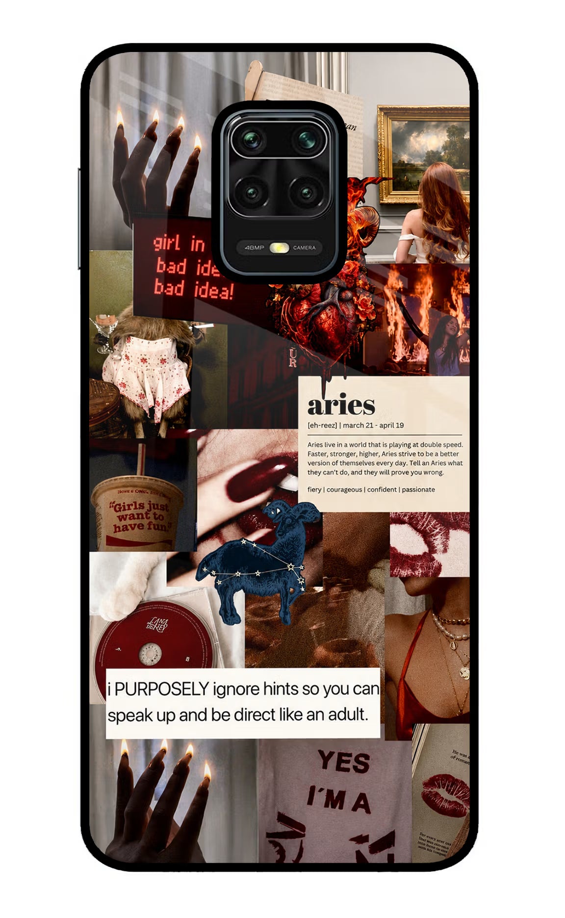 Zodiac Aries Redmi Note 9 Pro/Pro Max Glass Case