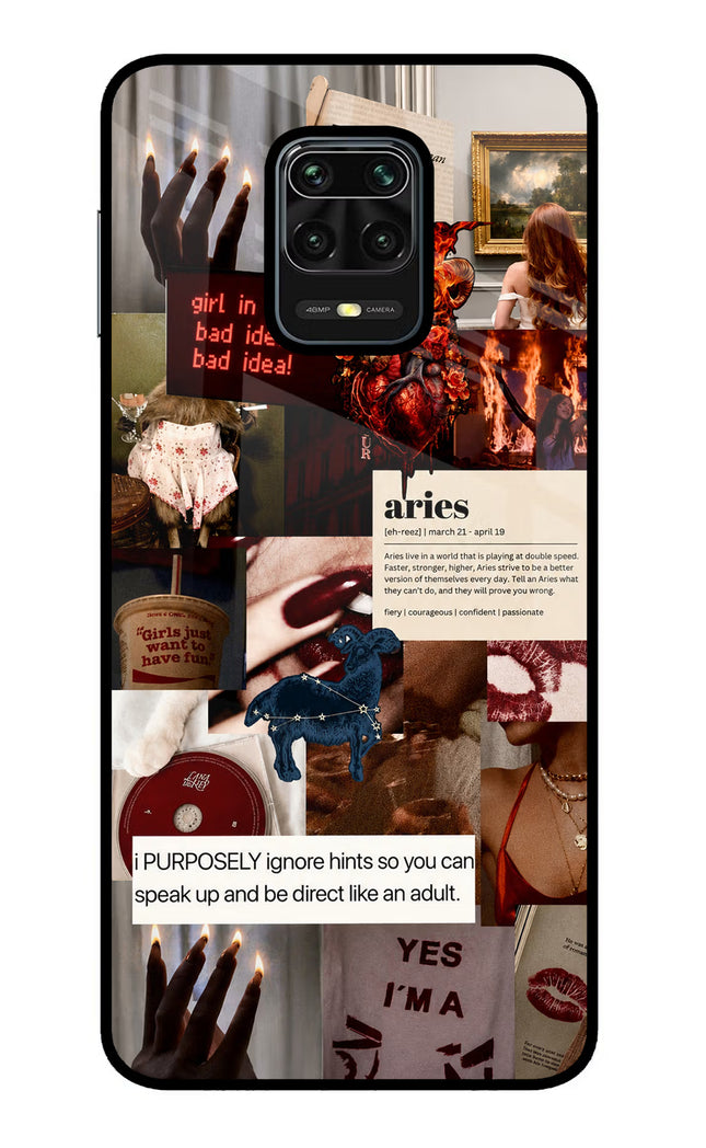 Zodiac Aries Redmi Note 9 Pro/Pro Max Glass Case