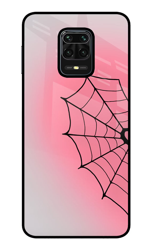 Pink Web Redmi Note 9 Pro/Pro Max Glass Case