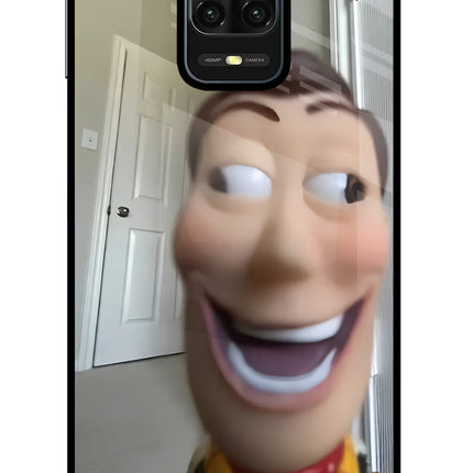 Side Eye Woody Redmi Note 9 Pro/Pro Max Glass Case Back Cover by Casekaro