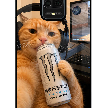 Gamer Cat Energy Redmi Note 9 Pro/Pro Max Glass Case