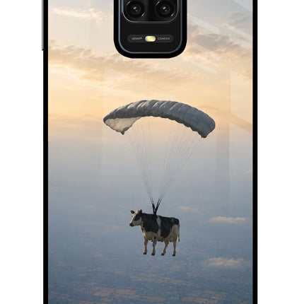 Skydiving Cow Redmi Note 9 Pro/Pro Max Glass Case