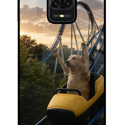 Rollercoaster Dog Redmi Note 9 Pro/Pro Max Glass Case