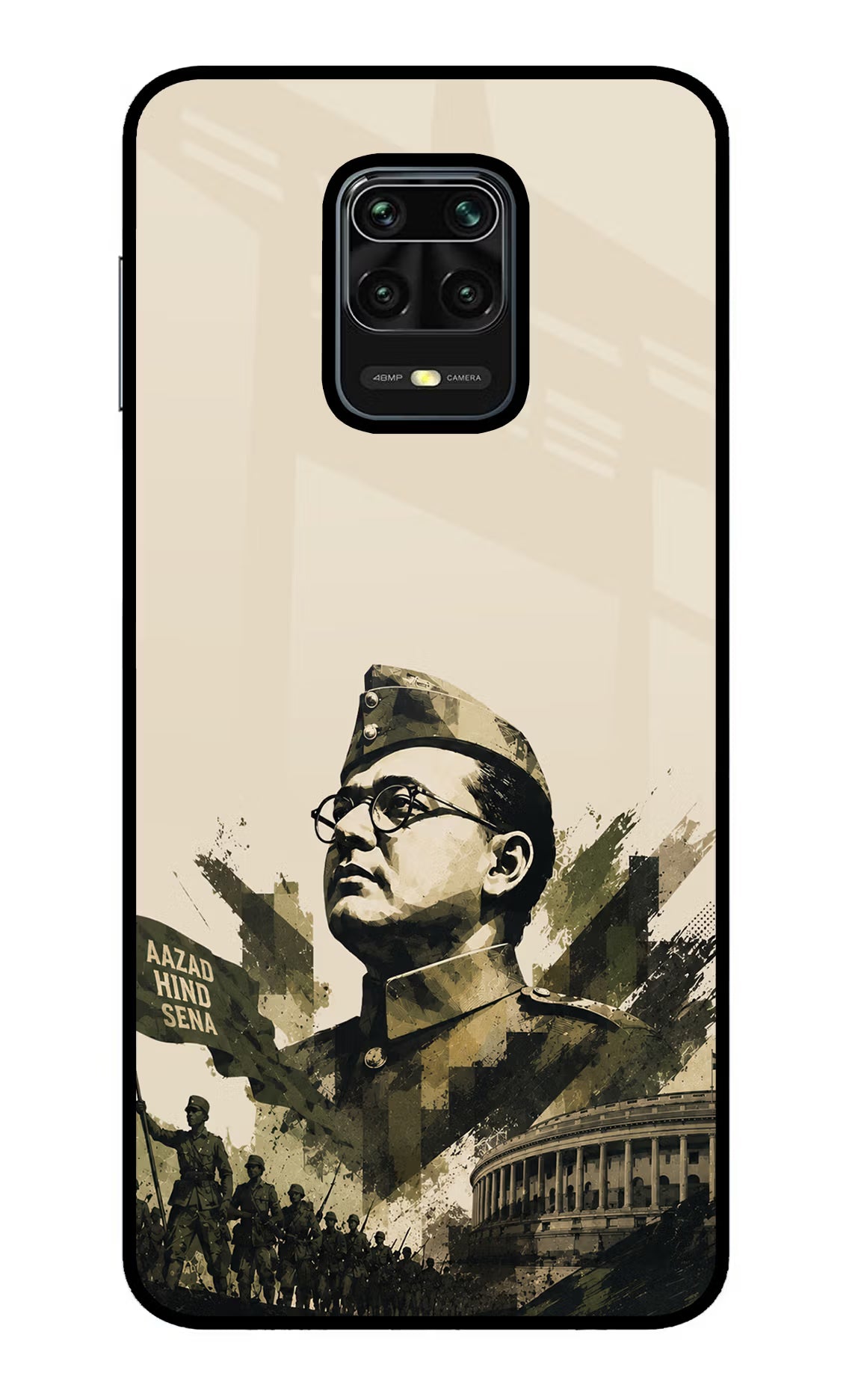 Netaji Rising Redmi Note 9 Pro/Pro Max Glass Case