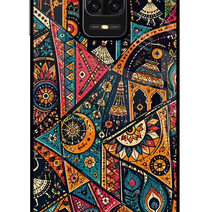 Folk Print Redmi Note 9 Pro/Pro Max Glass Case