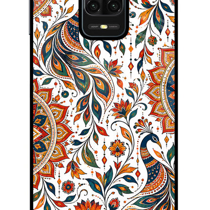 White Mayura Redmi Note 9 Pro/Pro Max Glass Case