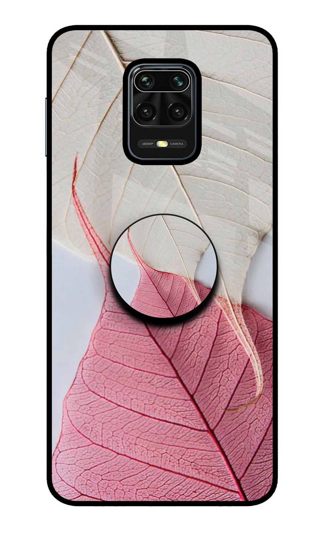 White Pink Leaf Redmi Note 9 Pro/Pro Max Pop Case