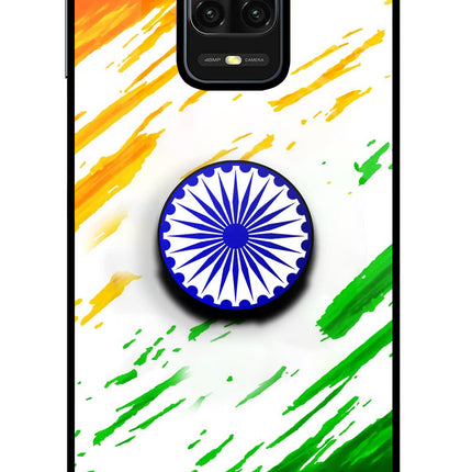 Indian Flag Ashoka Chakra Redmi Note 9 Pro/Pro Max Glass Case