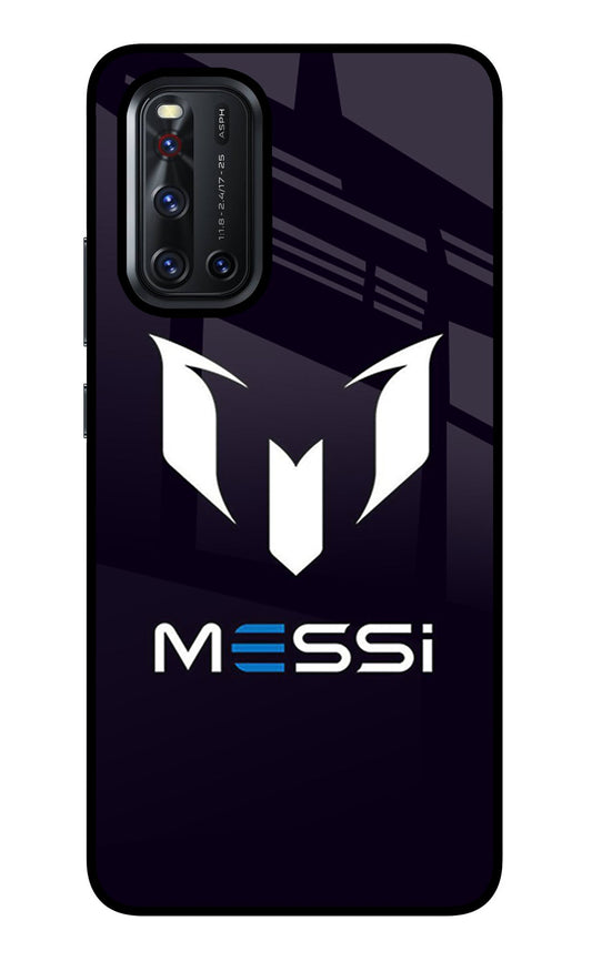 Messi Logo Vivo V19 Glass Case