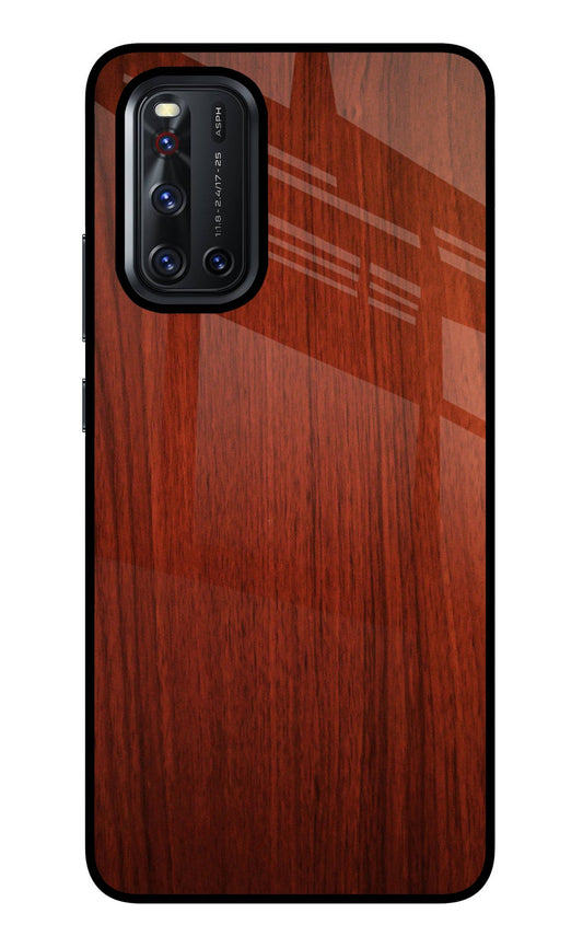Wooden Plain Pattern Vivo V19 Glass Case