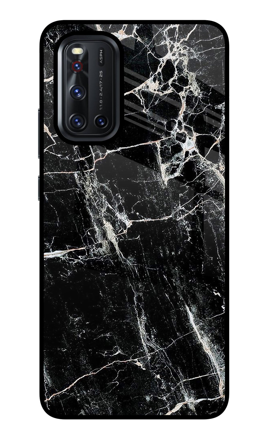 Black Marble Texture Vivo V19 Back Cover