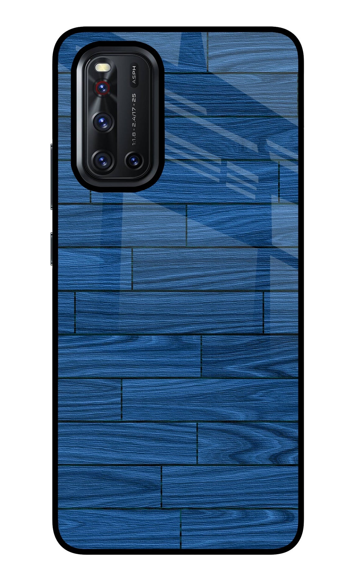 Wooden Texture Vivo V19 Glass Case