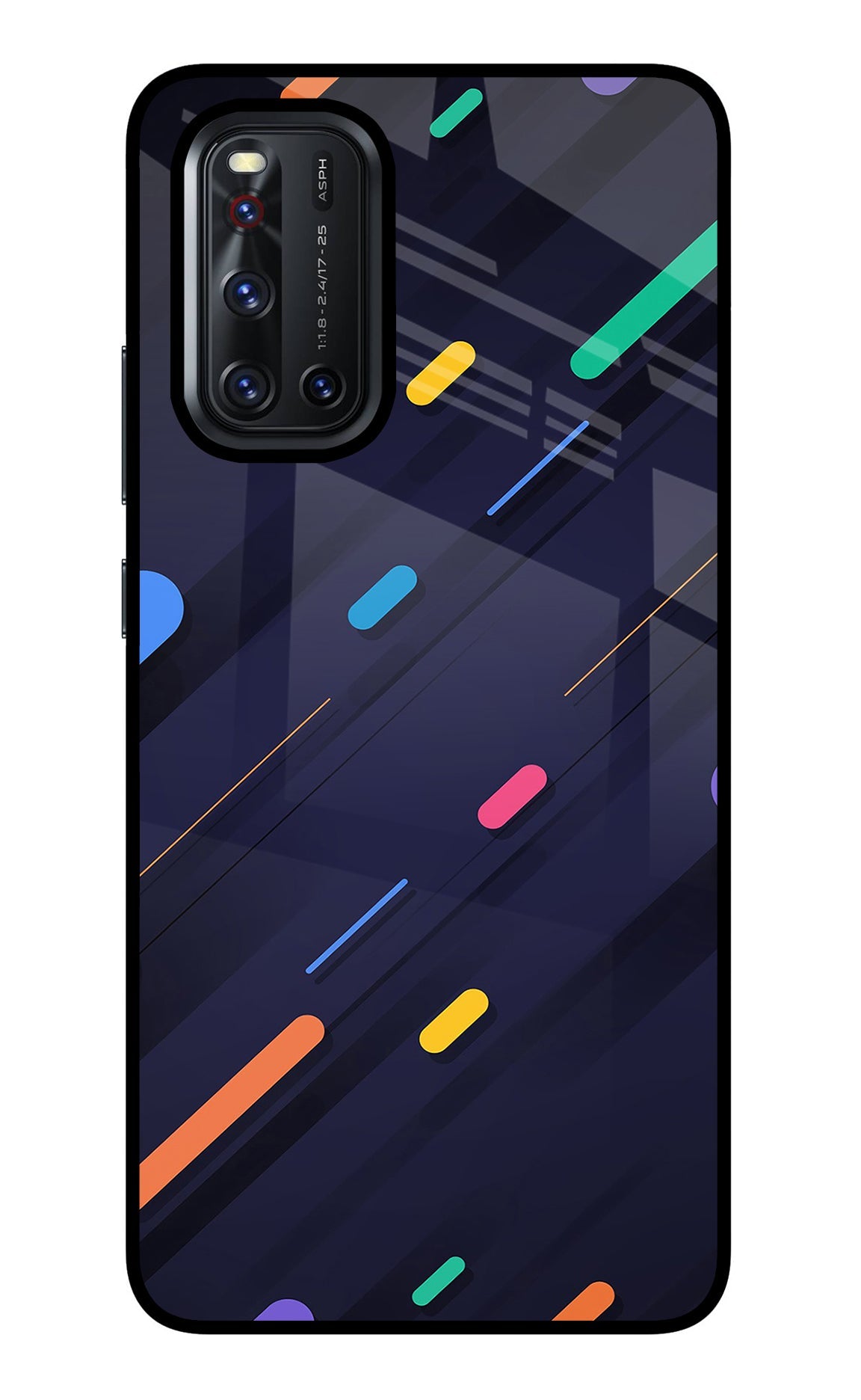 Abstract Design Vivo V19 Glass Case