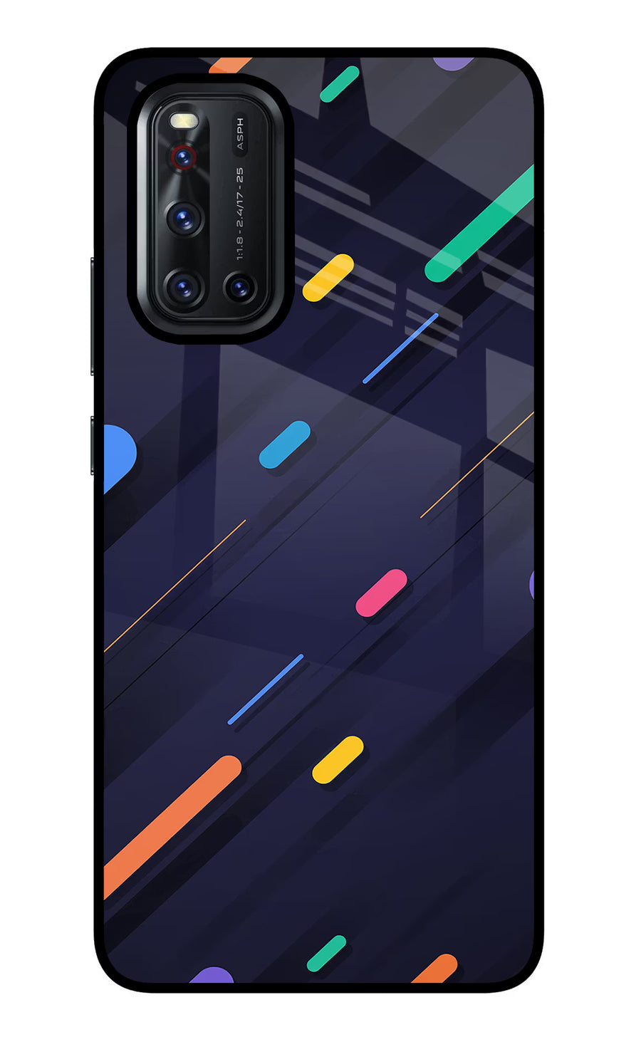 Abstract Design Vivo V19 Back Cover, Glass case