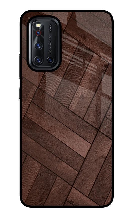 Wooden Texture Design Vivo V19 Glass Case