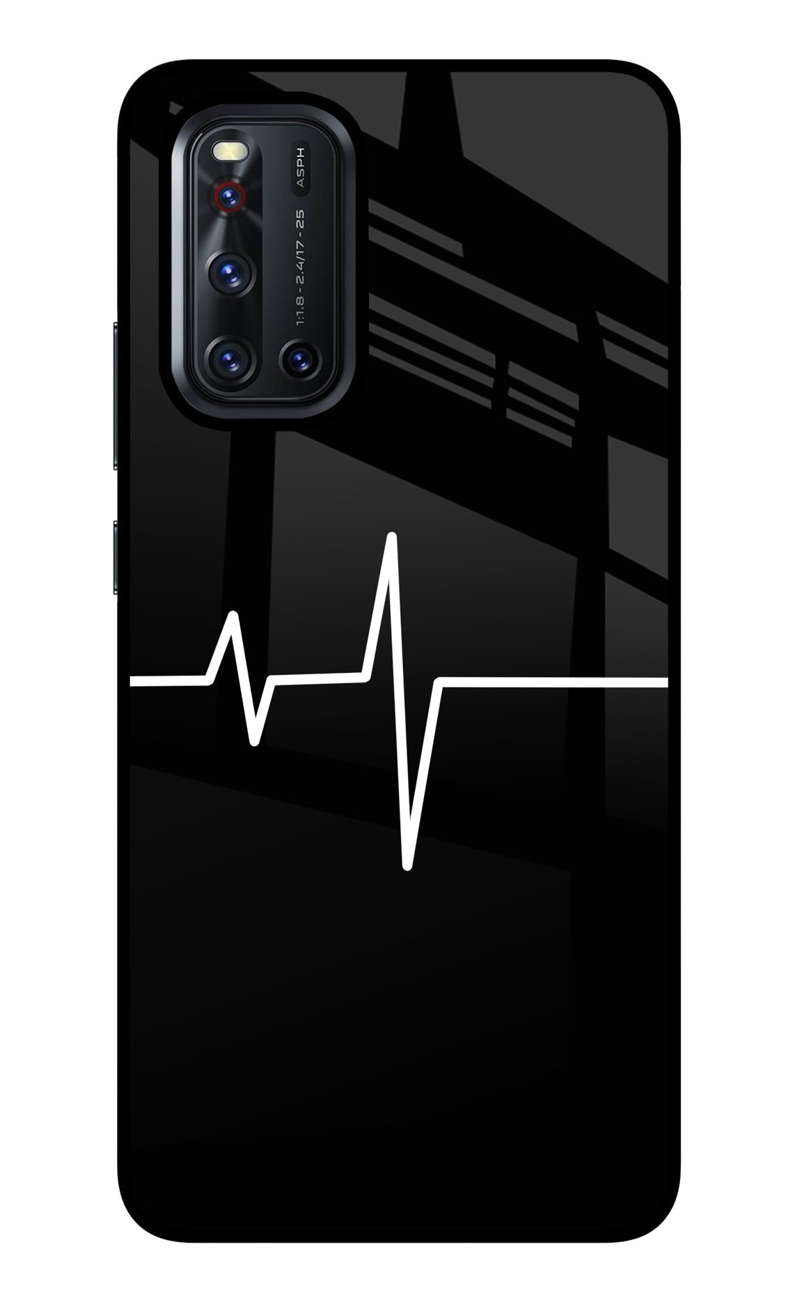 Heart Beats Vivo V19 Glass Case