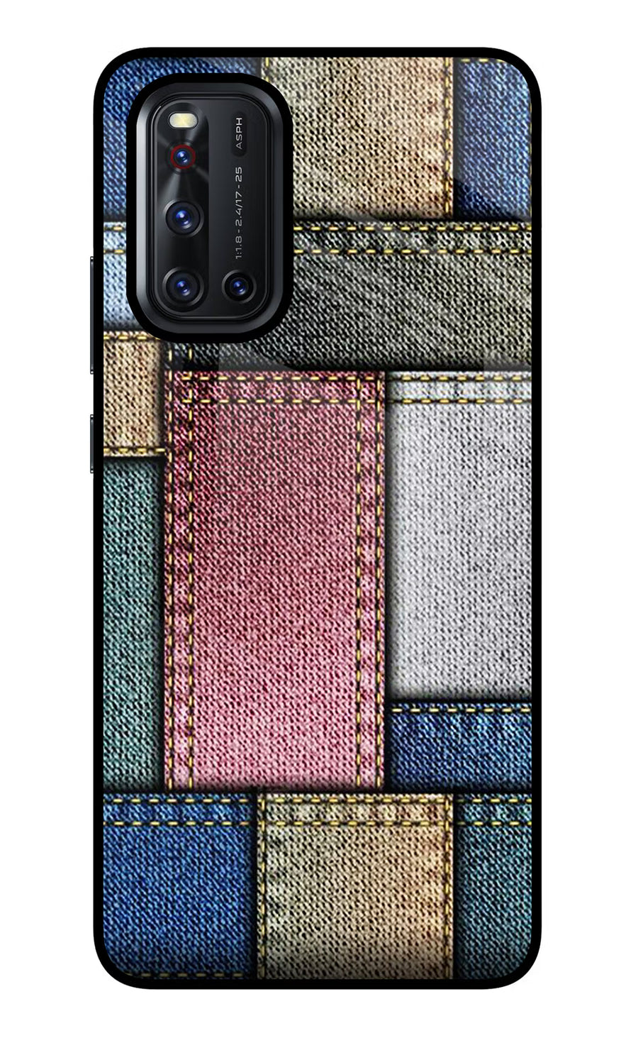 Multicolor Jeans Vivo V19 Back Cover, Glass case