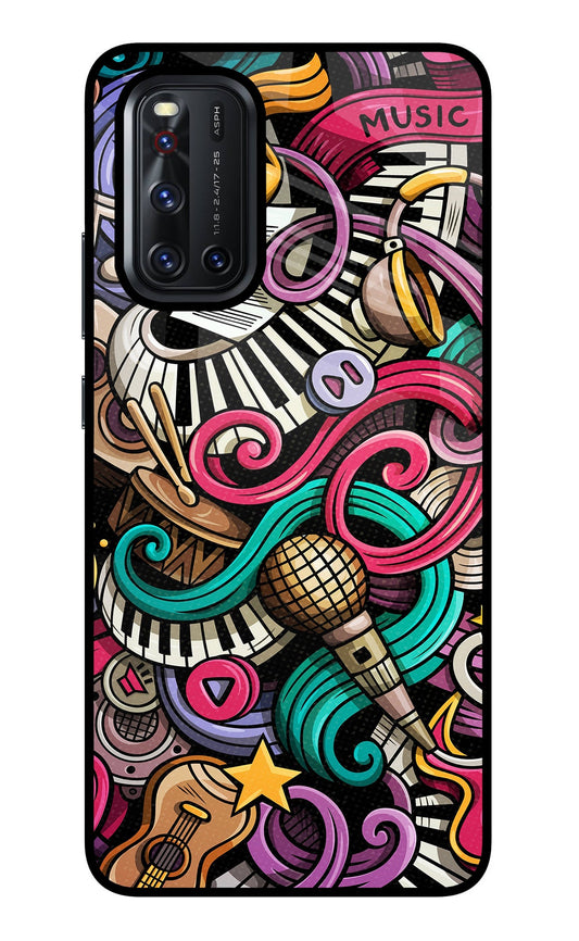 Music Abstract Vivo V19 Glass Case