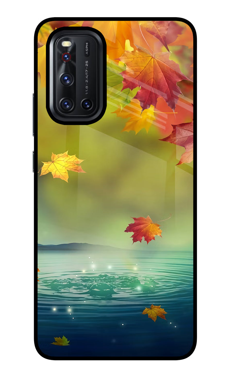 Flowers Vivo V19 Back Cover, Glass case
