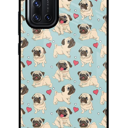Pug Dog Vivo V19 Glass Case Back Cover by Casekaro